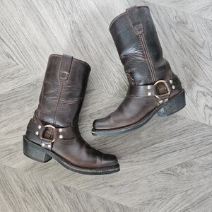 Durango Harness Boots Size 8 Womens Crossroads Brown Leather Square Toe